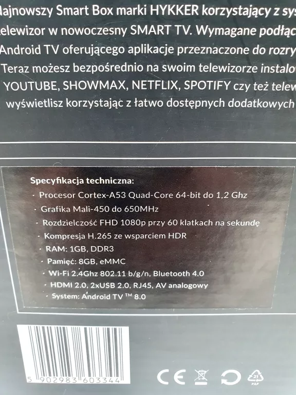 HYKKER SMART BOX ANDROID TV