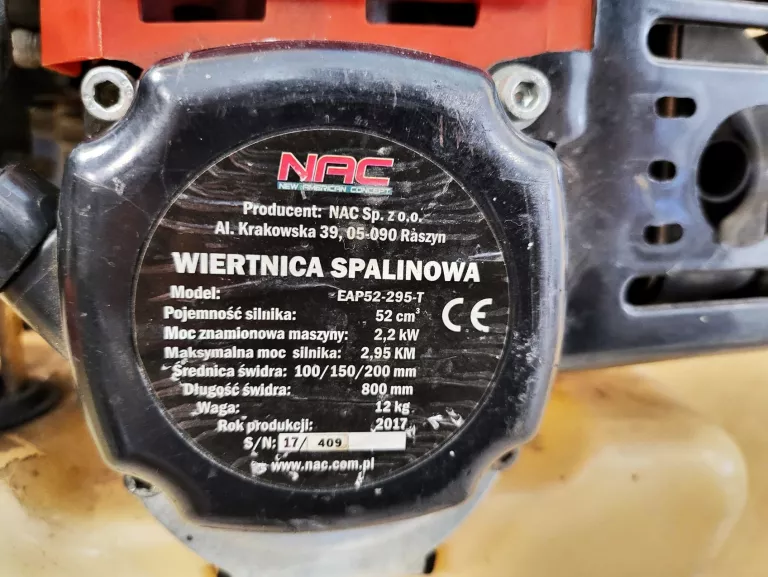 WIERTNICA SPALINOWA NAC EAP52-295-T 2,2 KW 3KM