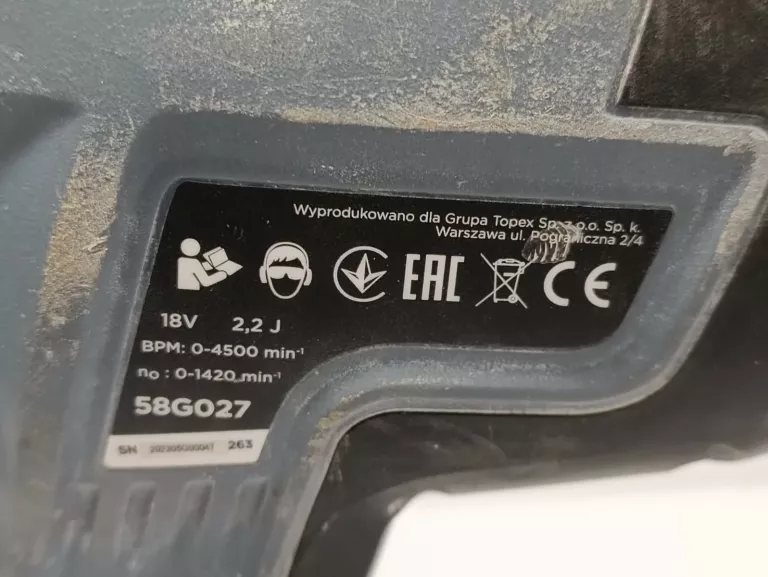 MŁOTOWIERTARKA GRAPHITE 58G027 AKU