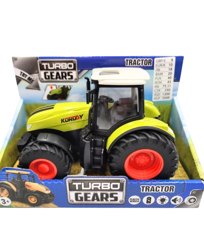 TRAKTOR TURBO GEARS TYLNI NAPĘD EFEKT DŹWIĘK ŚWIATŁO