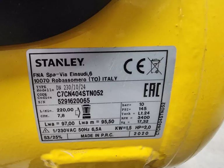 KOMPRESOR STANLEY C7CN404STN052 24 L 10 BAR WROCŁAW