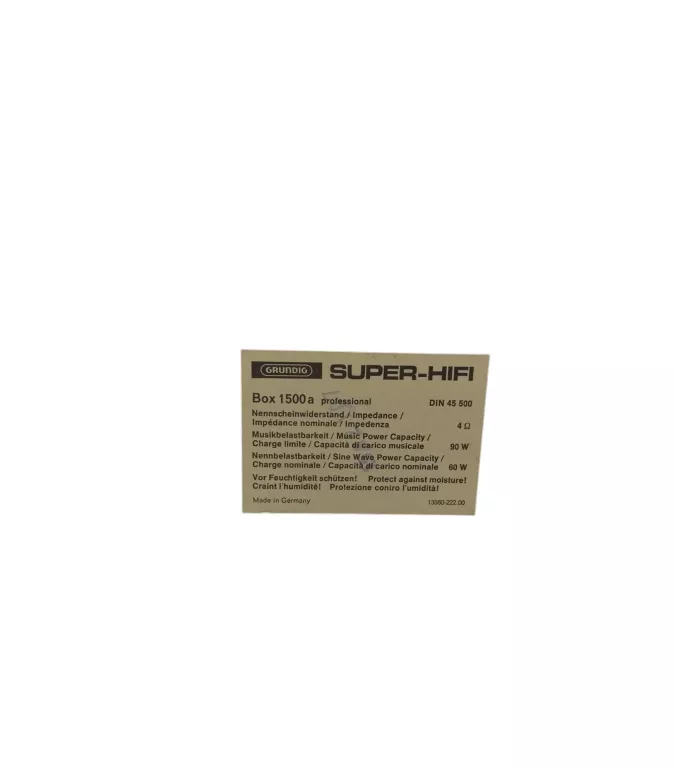 KOLUMNY GŁOSNIKOWE GRUNDIG BOX M 1500 150 W