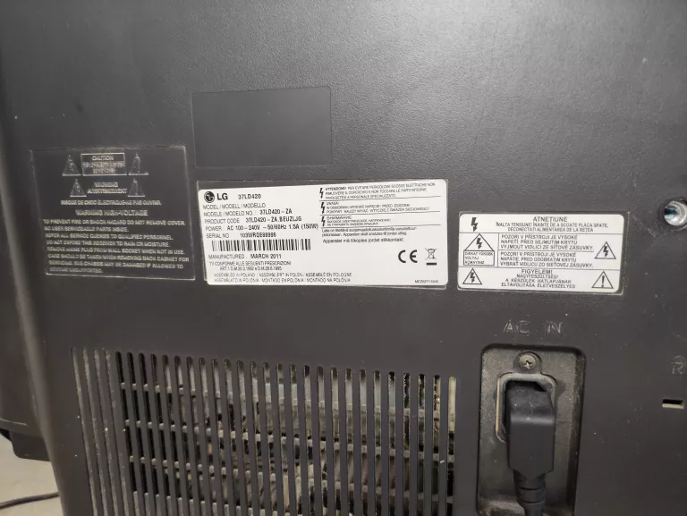 TELEWIZOR LG 37LD420-ZA BEZ PILOTA