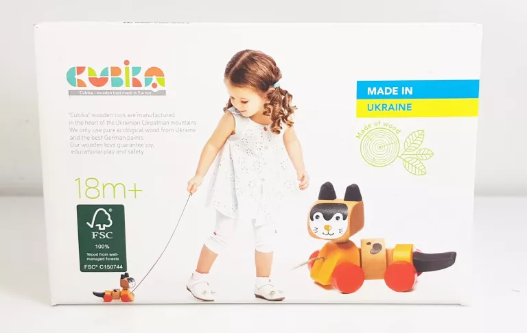 CUBIKA ZABAWKA DO CIĄGNIĘCIA KOTEK 18M+ CUBIKA