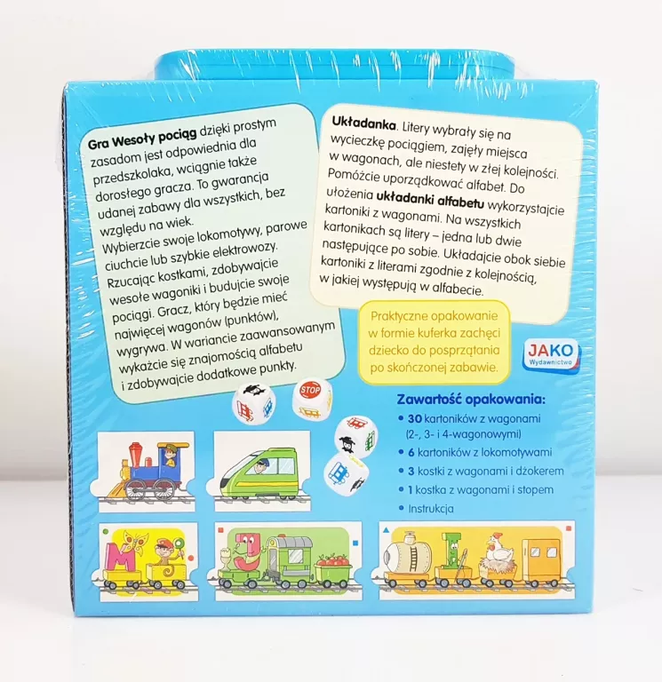 WESOŁY POCIĄG 2W1. GRA/PUZZLE ALFABET