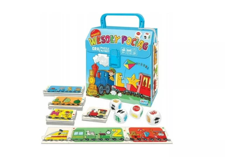 WESOŁY POCIĄG 2W1. GRA/PUZZLE ALFABET