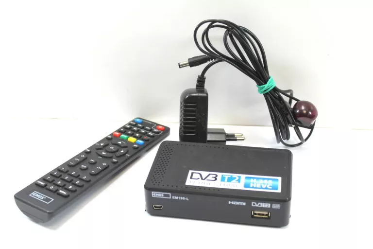 DEKODER TUNER DVB-T2 EMOS EM190-L + PILOT