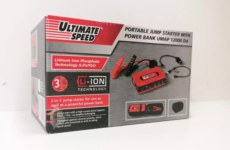 ULTIMATE SPEED PORTABLE JUMP STARTER WITH POWER BANK UMAP Prostowniki