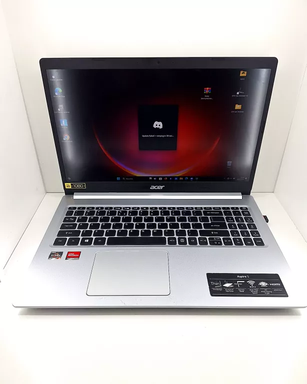 LAPTOP ACER ASPIRE 5 A515-45 15.6" IPS R5-5500U 8GB RAM 512GB SSD