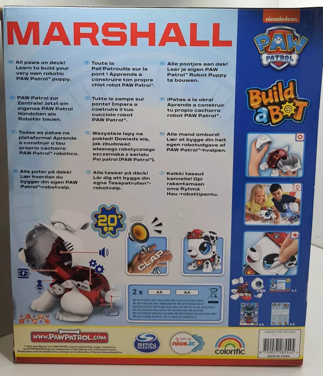 ZABAWKA INTERAKTYWNA COLORIFIC BUILD A BOT PSI PATROL MARSHALL 928554
