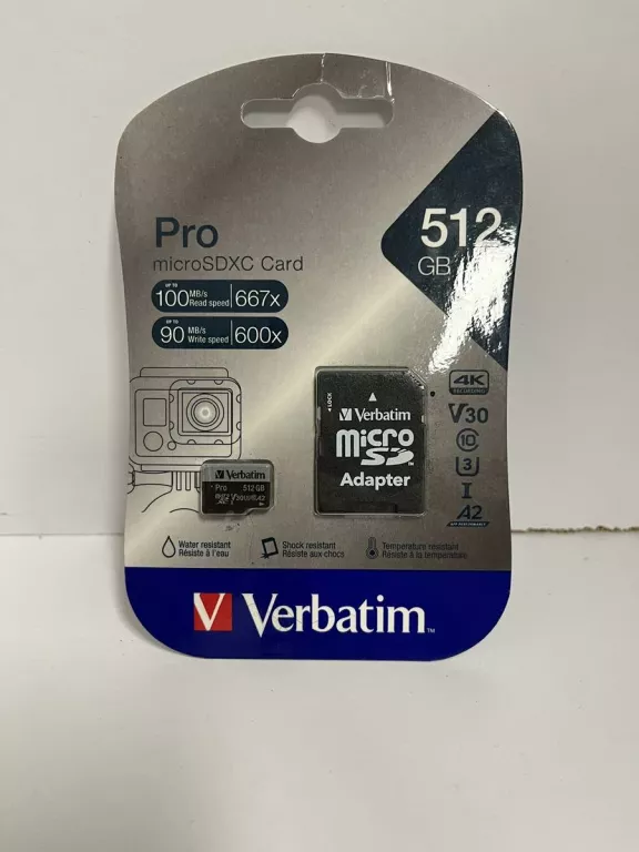 KARTA PAMIĘCI VERBATIM 512GB MICROSDXC PRO 90MB/S