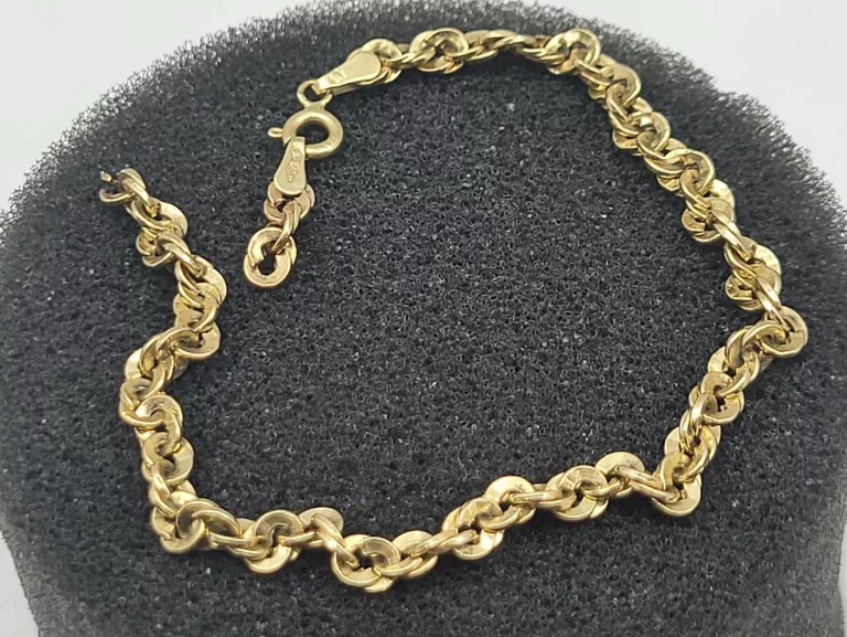 ZŁOTA ZERWANA BRANSOLETKA  585/1,98G DŁ18