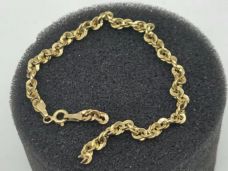 ZŁOTA ZERWANA BRANSOLETKA  585/1,98G DŁ18