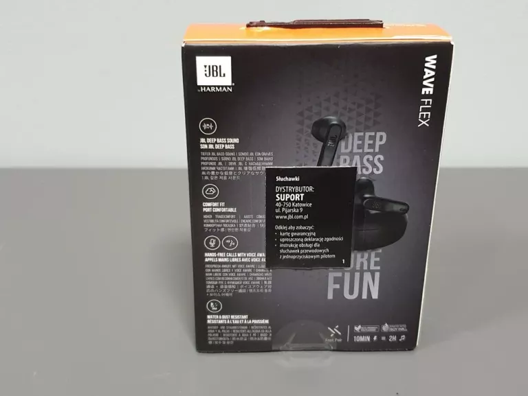 SŁUCHAWKI BEZPRZEWODOWE DOUSZNE JBL WAVE FLEX