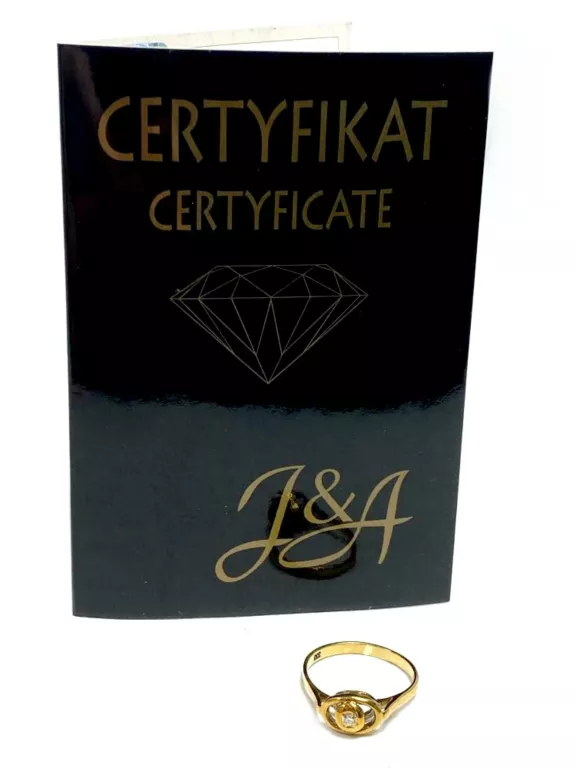 ZŁOTY PIERŚCIONEK Z DIAMENTEM 1.56G 333