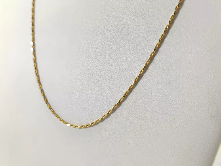 ŁAŃCUSZEK BIAŁE I ŻÓŁTE ZŁOTO 5,7G 750 57CM