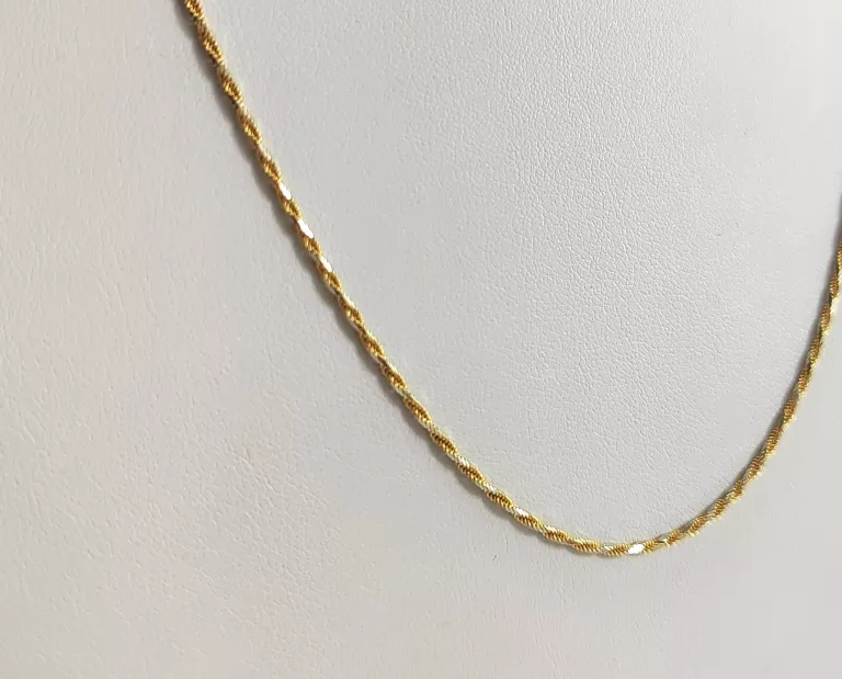 ŁAŃCUSZEK BIAŁE I ŻÓŁTE ZŁOTO 5,7G 750 57CM