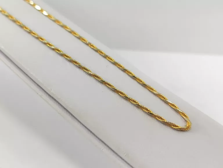 ŁAŃCUSZEK BIAŁE I ŻÓŁTE ZŁOTO 5,7G 750 57CM