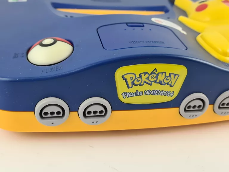 KONSOLA NINTENDO 64 PIKACHU EDITION, 3X PAD, OKABLOWANIE