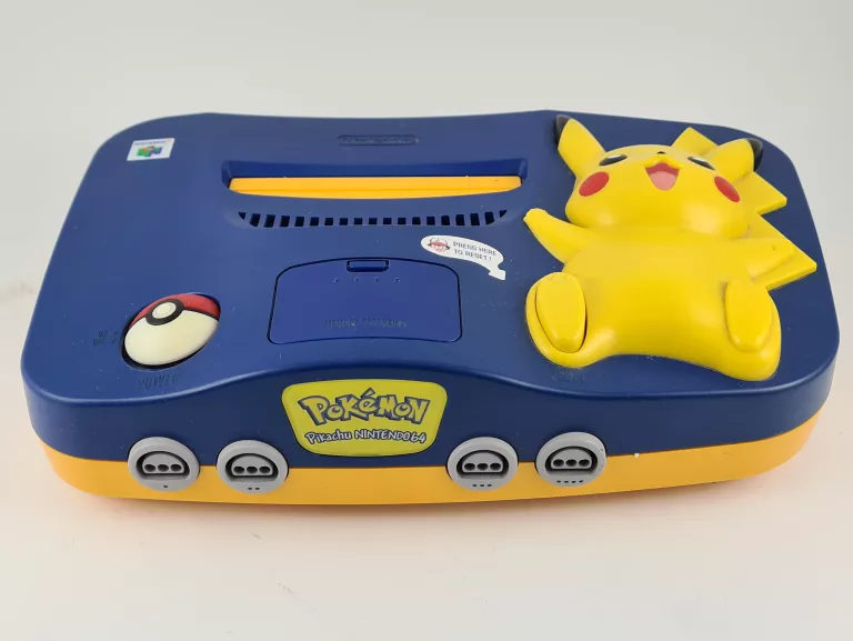 KONSOLA NINTENDO 64 PIKACHU EDITION, 3X PAD, OKABLOWANIE