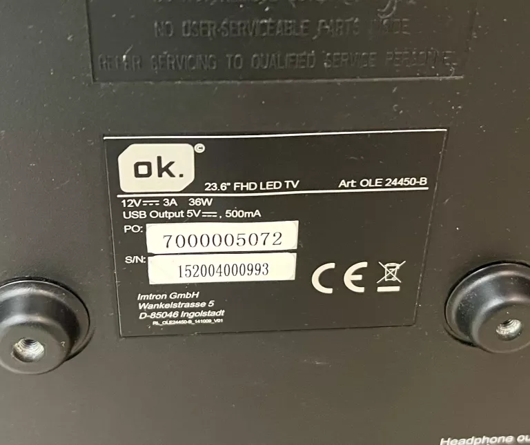 TELEWIZOR OK OLE 24450-B + PILOT