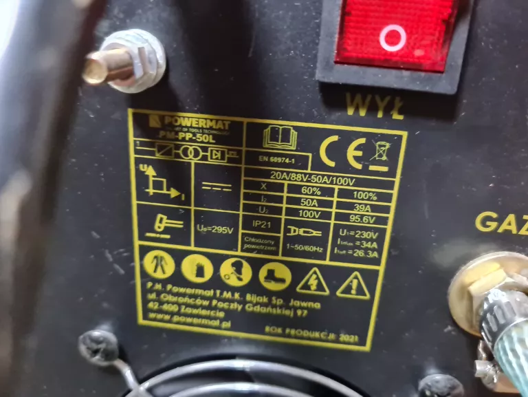 PRZECINARKA PLAZMOWA POWERMAT 50L