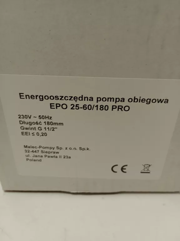 POMPA OBIEGOWA MALEC 25/60/180 ELEKTRONICZNA