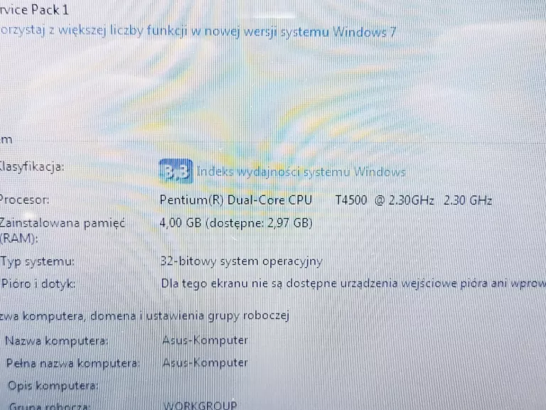 LAPTOP ASUS K50IJ | PENTIUM T-4500 | 4GB RAM |