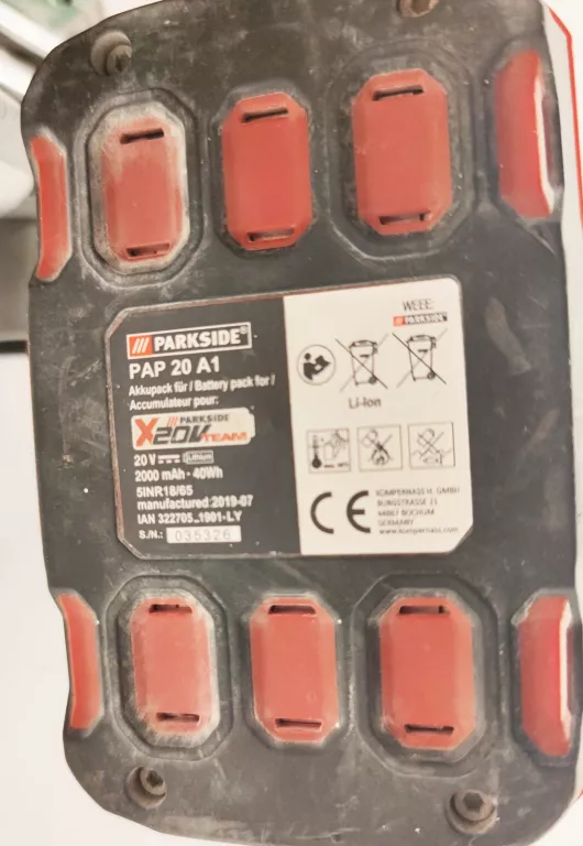 PARKSIDE AKUMULATOROWA PILARKA TARCZOWA 20 V A2 + WALIZKA I AKU