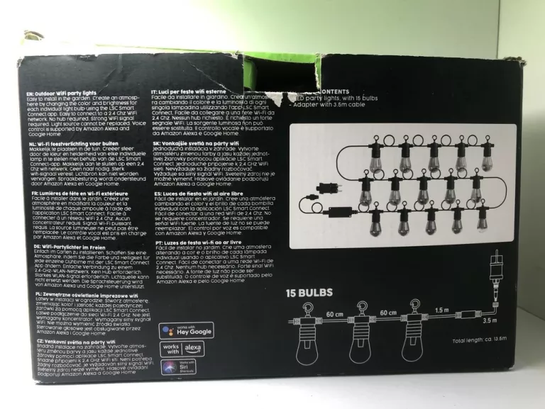 LAMPKI SMART OUTDOOR PARTY LIGHTS 13.5M