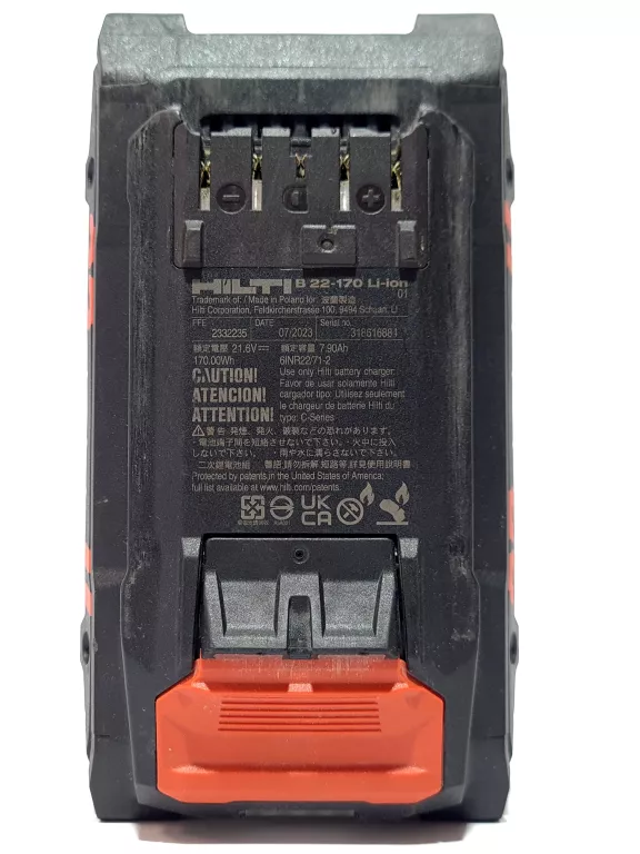 AKUMULATOR NURON LI-ION HILTI B22 -170 7,9 AH