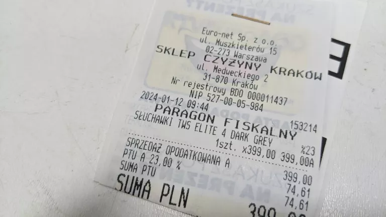 SŁUCHAWKI JABRA ELITE 4 *GWARANCJA*