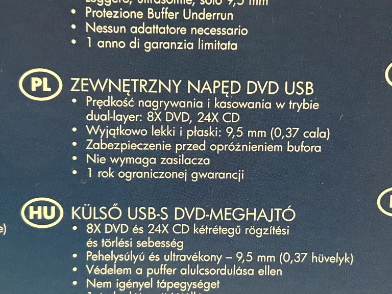 NAGRYWARKA DVD ZEWNĘTRZNA HP GP70N KOMPLET