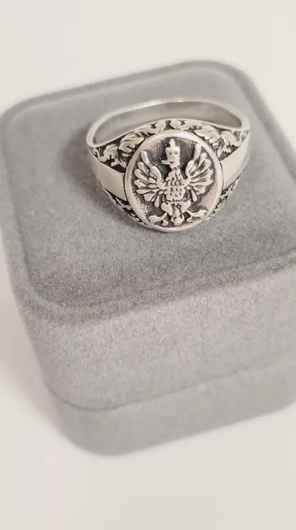 PIĘKNY SYGNET MĘSKI Z ORŁEM  925 R24