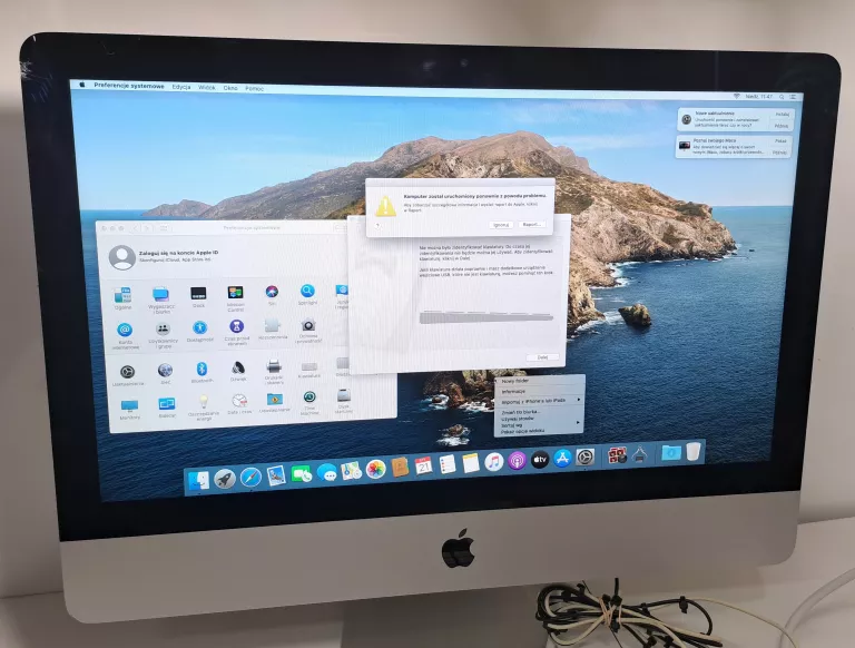 APPLE IMAC A1418 18.1 I5 16GB DDR4 21,5'' 2017R 240 GB PEKNIETY RÓG