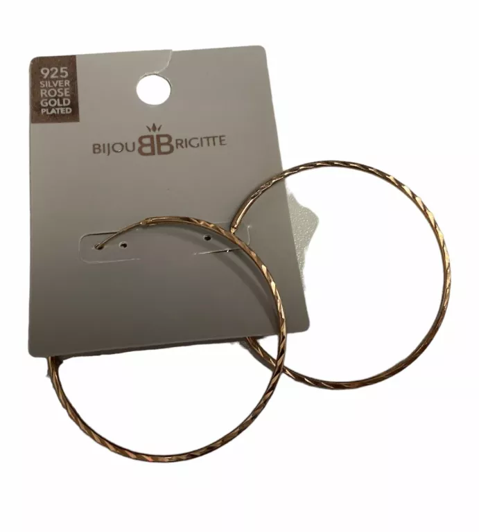 KOLCZYKI KOŁA FASETOWANE 4,8 CM AG925 2,70G POZŁACANE RÓŻOWYM ZŁOTEM