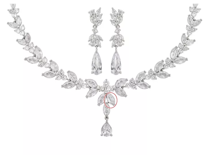 BIJOU BRIGITTE SENSO DI DONNA ZESTAW FLORAL ZIRKONIA KOLIA KOLCZYKI