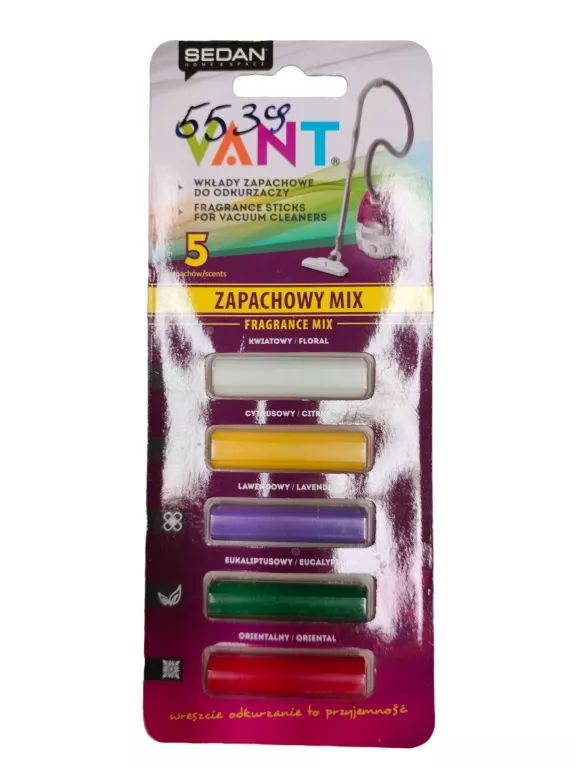 ZAPACHY DO ODKURZACZA 5 SZTUK MIX ZAPACH PAŁECZKI
