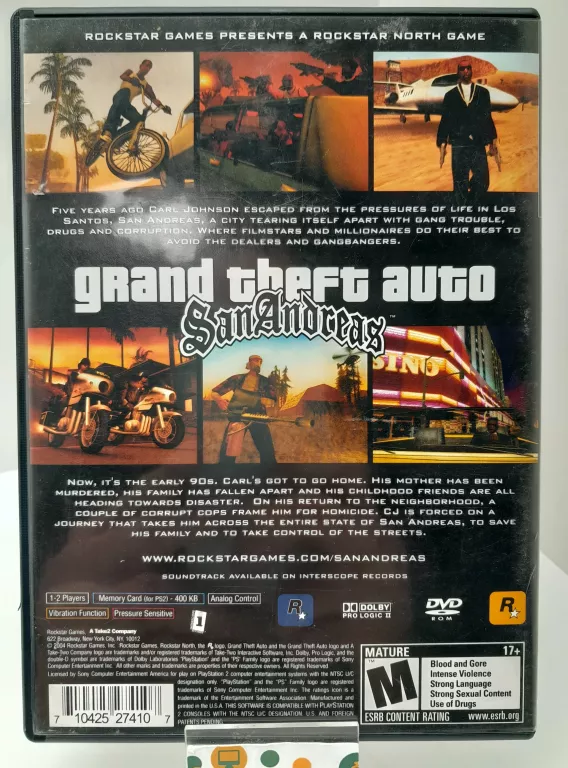 GRA PS2 GTA SAN ANDREAS