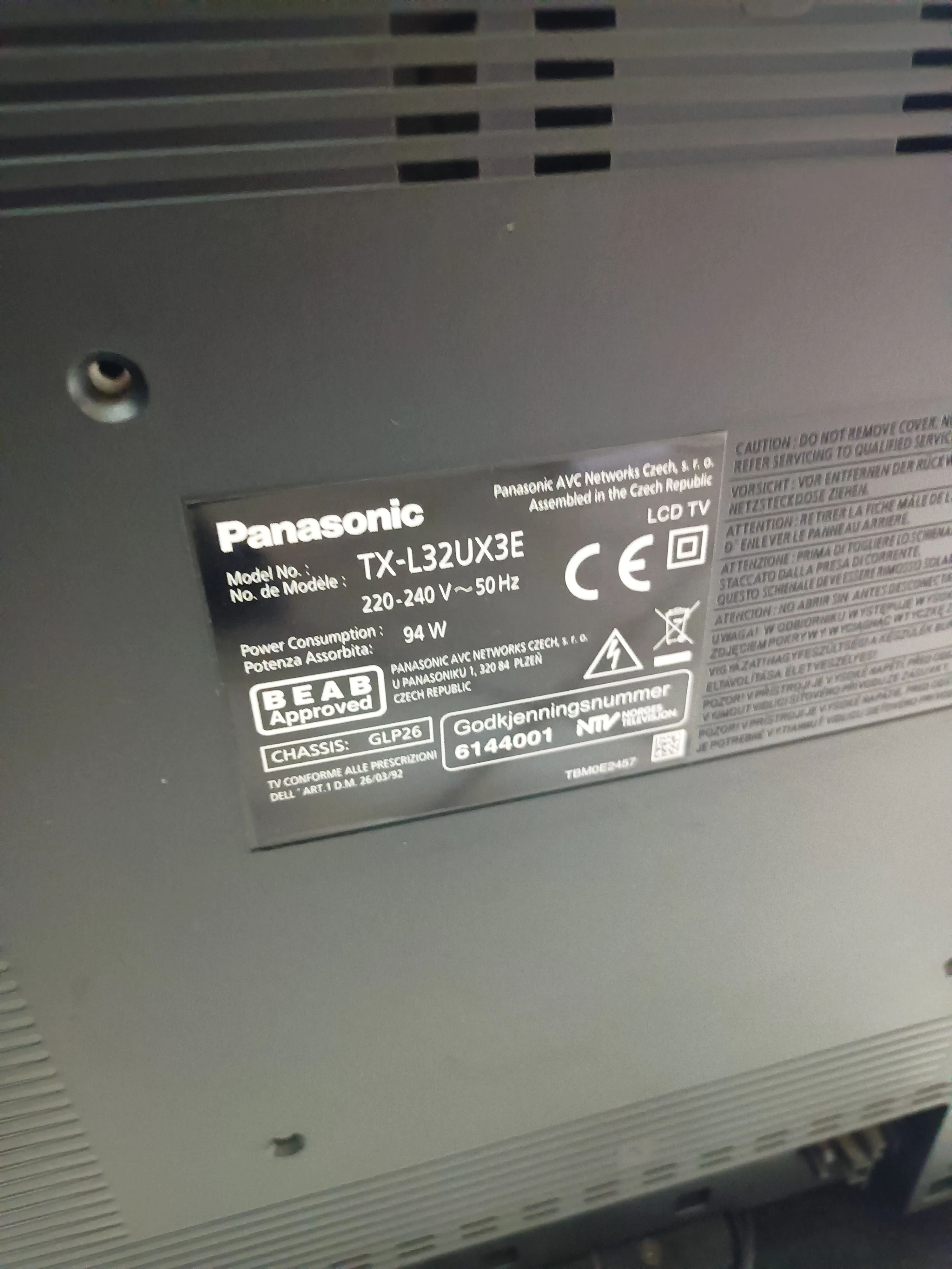 telewizor-panasonic-tx-l32ux3e-brak-pilota-polecamy-tanio-ean-gtin-5025232606153