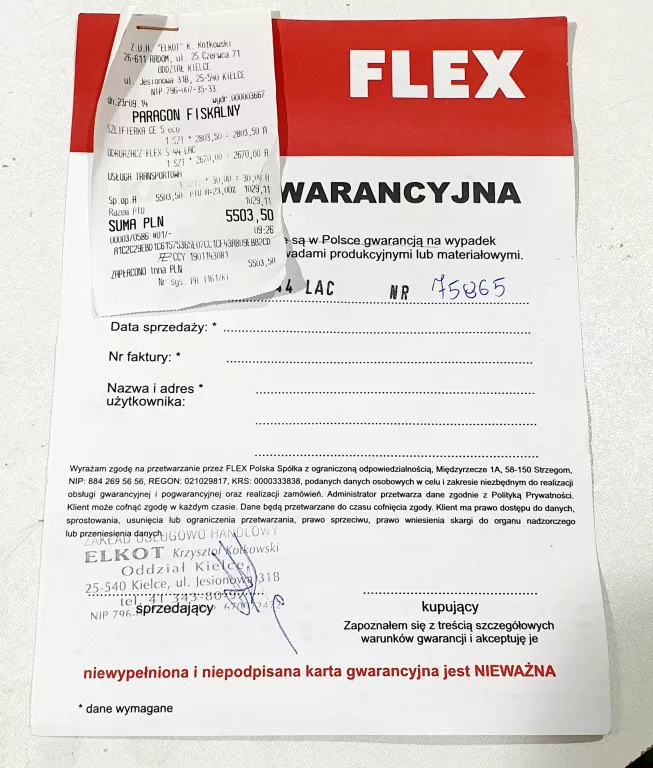 ODKURZACZ FLEX S44 L AC PRZEMYSŁOWY KOMPLET GW
