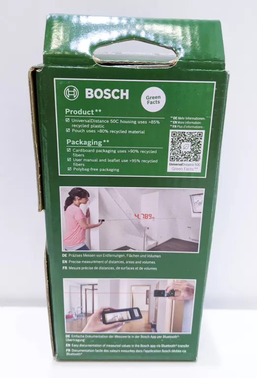 BOSCH UNIVERSALDISTANCE 50C CYFROWY DALMIERZ LASEROWY BLUETOOTH