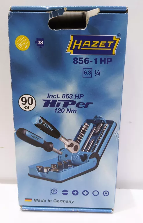 HAZET ZESTAW NASADEK 1/4 856-1 38-CZĘŚCI