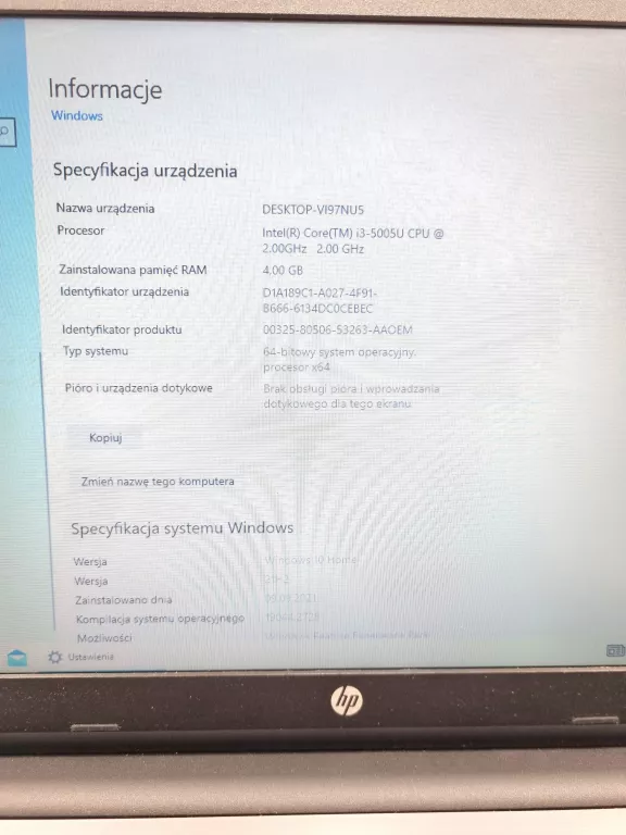LAPTOP HP 250 G5