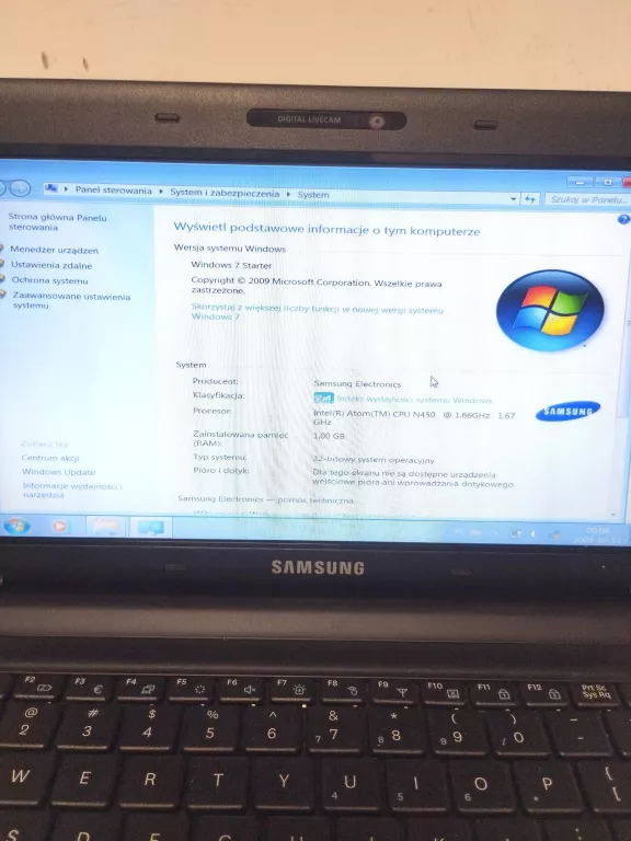 LAPTOP SAMSUNG N150 PLUS WIN7/INTELATOM/1GB 150GB
