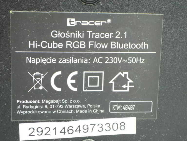 GŁOŚNIKI TRACER 2.1 HI-CUBE RGB FLOW BLUETOOTH