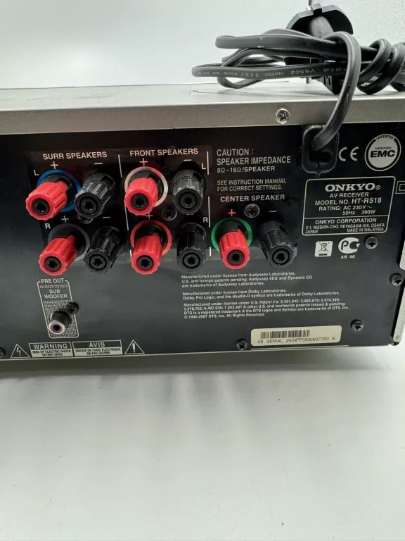WZMACNIACZ ONKYO HT-R518 PILOT