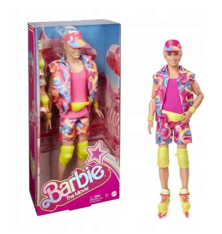 BARBIE KEN MOVIE RYAN GOSLING JAKO KEN NA ROLKACH HRF28 ZESTAW MATTEL