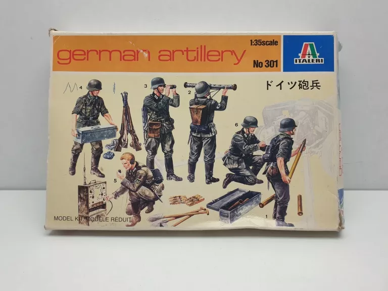 MODEL DO SKLEJANIA ITALERI FIGURKI GERMAN ARTILLERY NO 301 KOMPLET