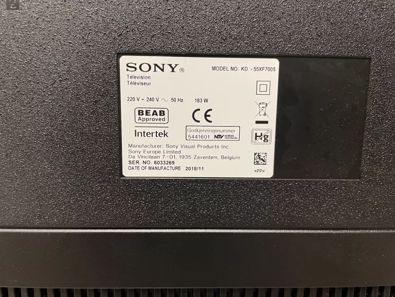 TELEWIZOR SONY BRAVIA XF70 55' KOMPLET